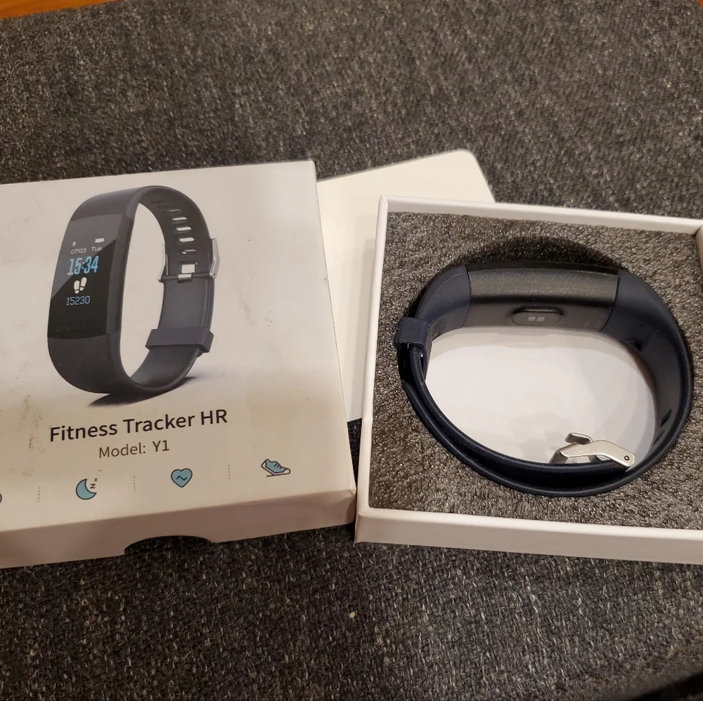Fitness Tracker Smart Watch Wristband Fitbit Style Activity Monitor-Dark Navy